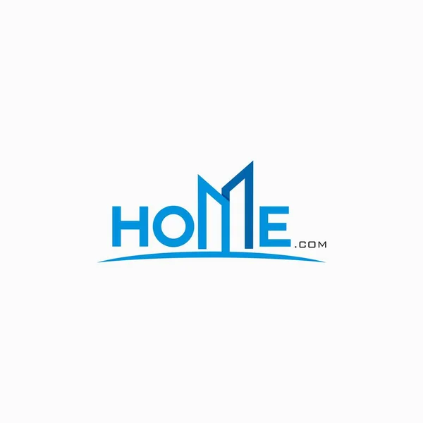 Home Logo Simple Clean Design Concept — Vetor de Stock
