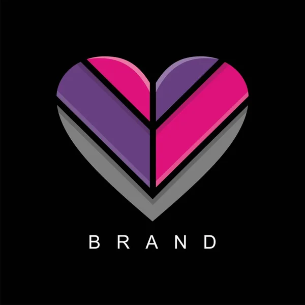 Love Art Design Logo Vector Template — Vector de stock