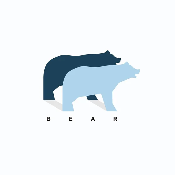 Bear Logo Design Concept Business Compan — Stock Vector