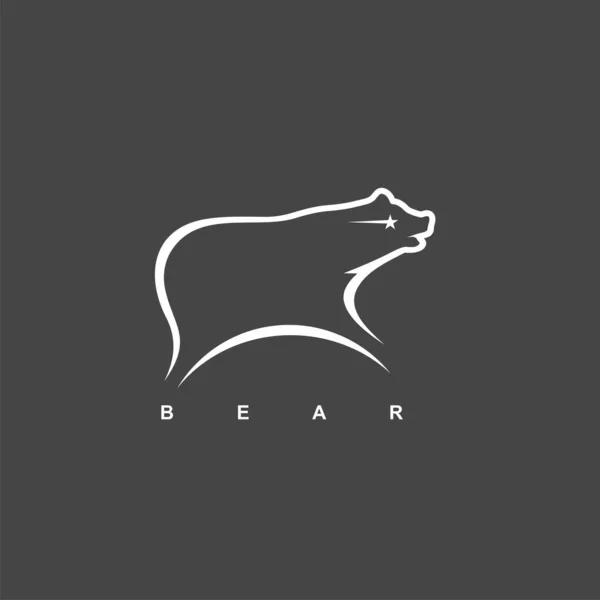 Bear Logo Design Concept Business Company — Stok Vektör