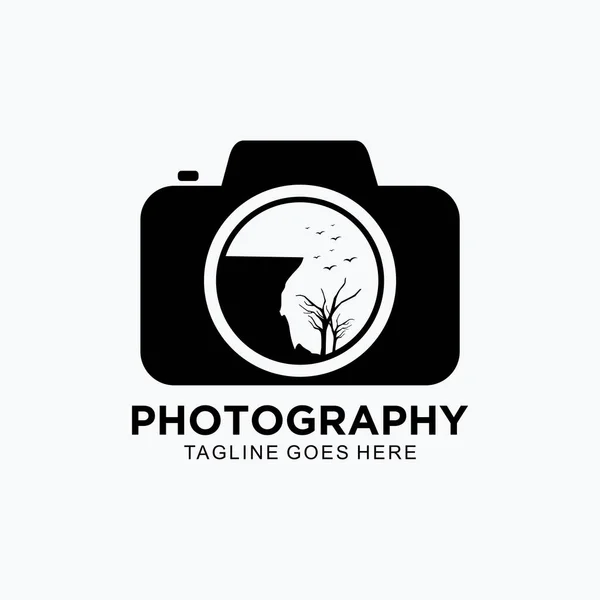 Photography Logo Design Vector Studio Business Camera Icon Vector Design — Stock Vector