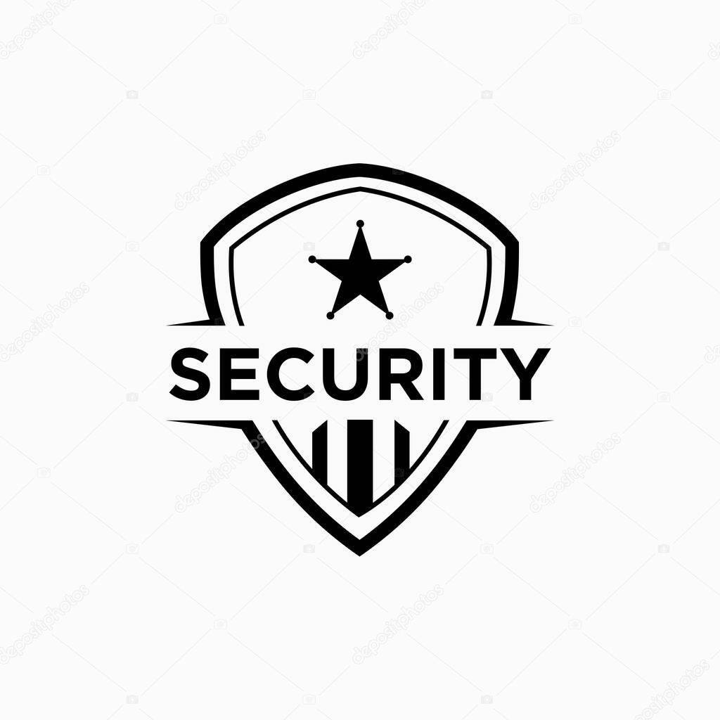Security logo design template simple and clean design
