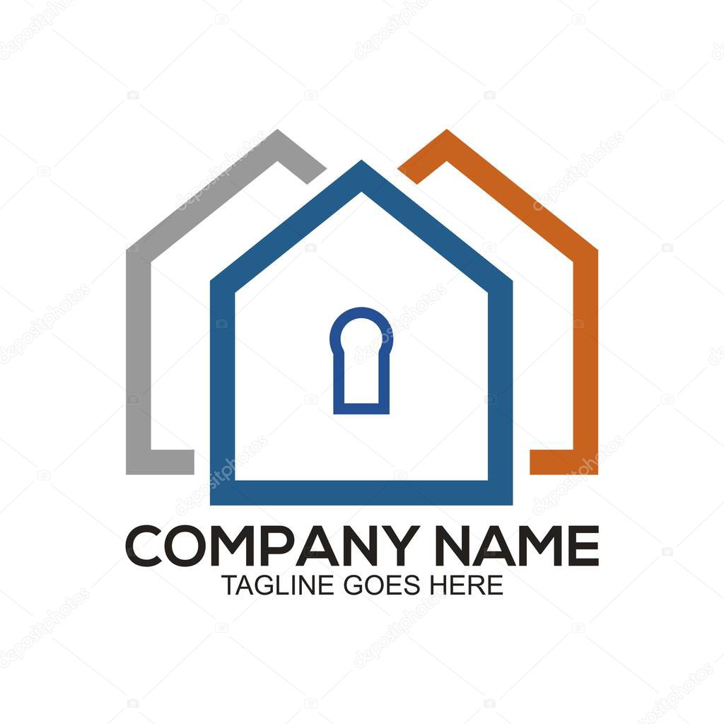 Realestate logo design concept or home finance icon