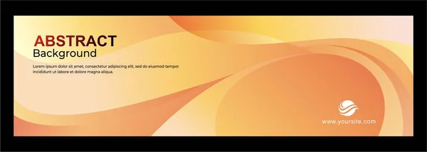 Banner Abstracto Vector Diseño Banner Ondulado Amarillo — Vector de stock