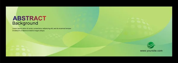 Abstract Green Wavy Banner Background Design Vector — Vector de stock