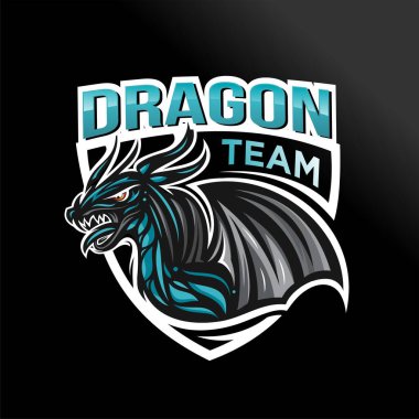 Dragon mascot logo design vector