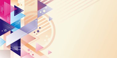 Geometrik soyut afiş arkaplan tasarım vektörü 