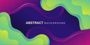 Dalgalı soyut afiş arkaplan tasarım vektörü