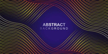 Dalgalı soyut afiş arkaplan tasarım vektörü