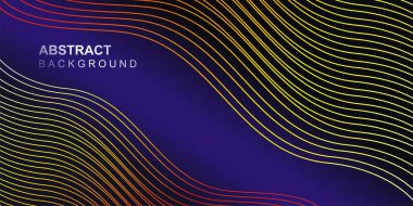 Dalgalı soyut afiş arkaplan tasarım vektörü