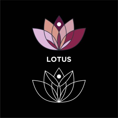 Element tasarım vektörü için Lotus simgesi