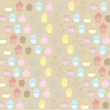 cupcakes seamless modeli