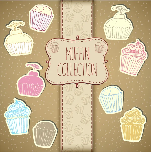Cupcakes Collection textura —  Fotos de Stock