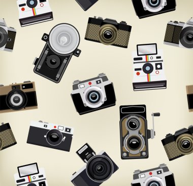 vintage kameralar arka plan kümesi