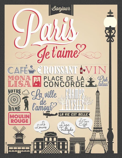 Paris tipografik arka plan