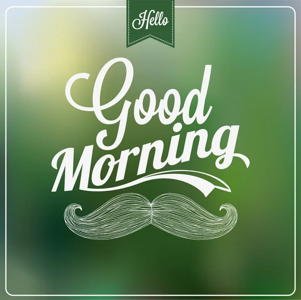 God morgon typografiska bakgrund — Stockfoto