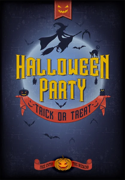 Gelukkig halloween typografische achtergrond — Stockfoto