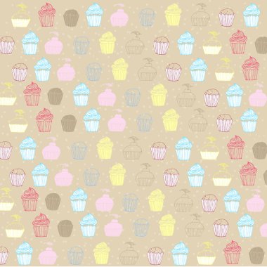 cupcakes seamless modeli