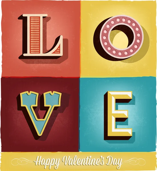 Buon San Valentino mano Lettering — Vettoriale Stock