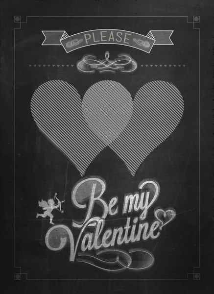 Buon San Valentino mano Lettering — Vettoriale Stock