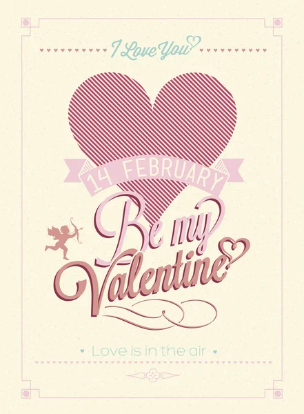 Happy Valentine's Day Hand Lettering — Stock Vector