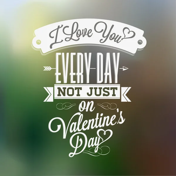 Happy Valentine 's Day Hand Lettering - Fundo tipográfico — Vetor de Stock