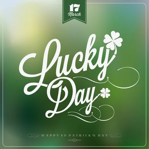 Saint Patrick's Day Typographical Background — Stock Vector