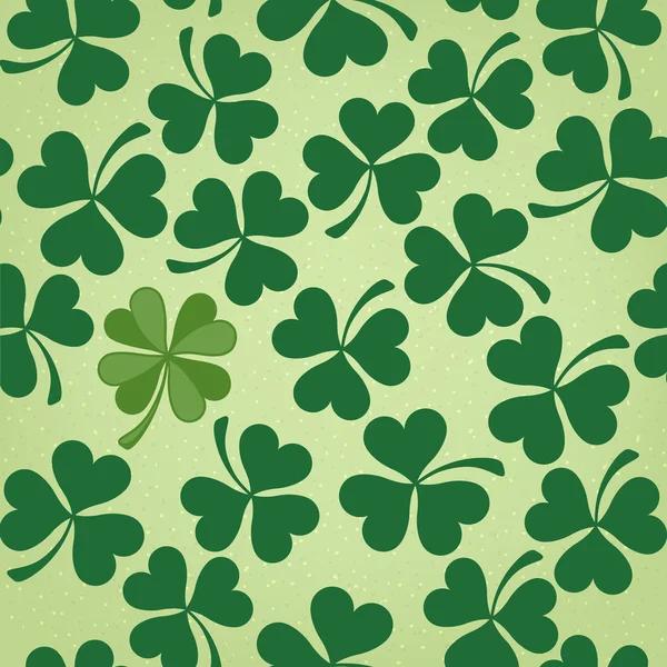 Cloverleaf Seamless Saint Patrick's Day Background — Stock Vector