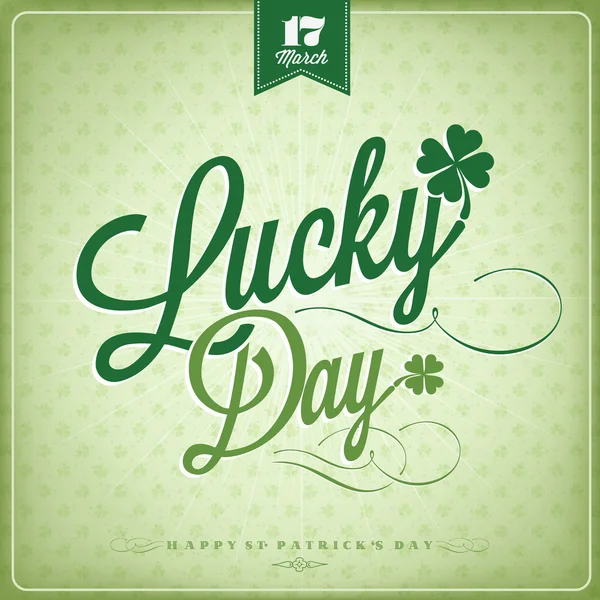 Saint Patrick's Day Typographical Background — Stock Vector