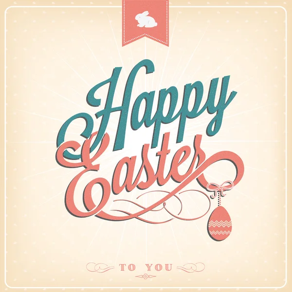 Boldog húsvéti tipográfiai hátteret — Stock Vector