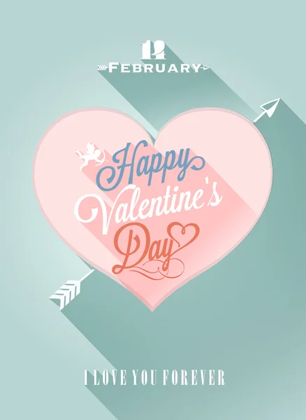 Buon San Valentino mano Lettering — Vettoriale Stock