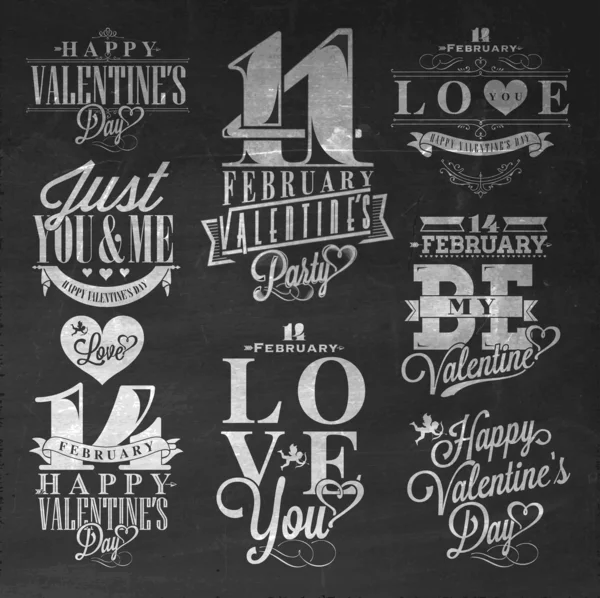 Happy valentine's day hand belettering — Stockvector