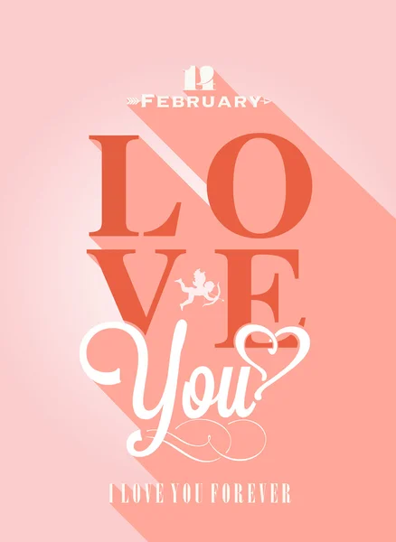 Happy valentine's day hand belettering — Stockvector