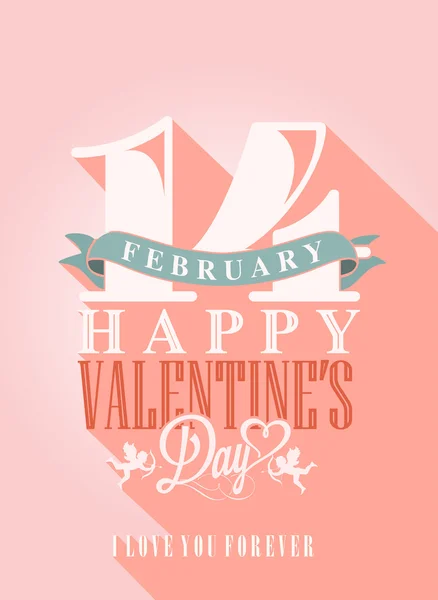 Feliz día de San Valentín Letras de mano — Archivo Imágenes Vectoriales