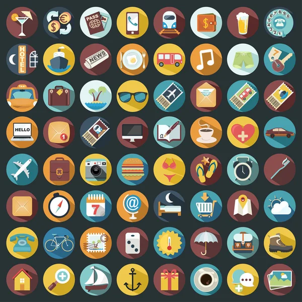 düz kaliteli seyahat etmek harita simgeleri