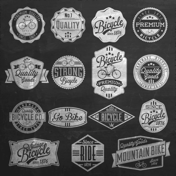 Vintage çerçeve Bisiklet etiket kümesi ile