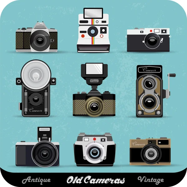 Vintage camera instellen — Stockvector