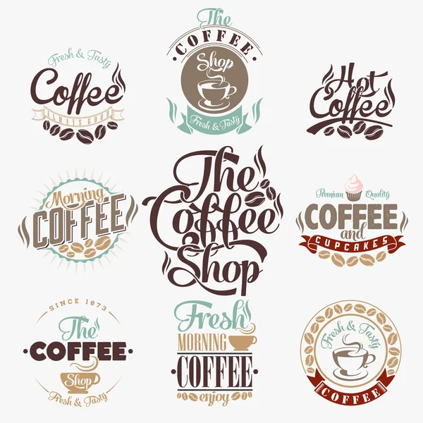 Ensemble d'étiquettes de café rétro vintage . — Image vectorielle