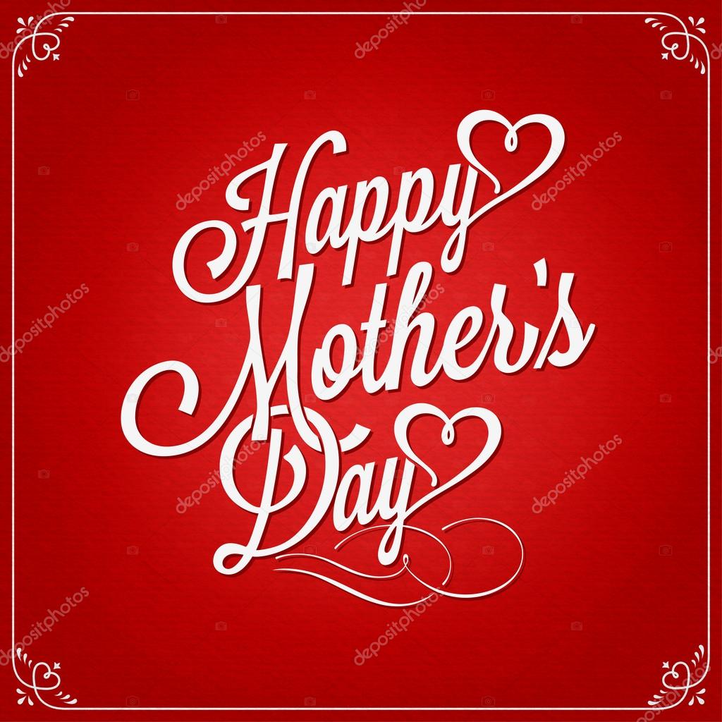 Vintage Happy Mothers's Day Typographical Background