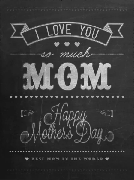 Happy Mother 's Day Background On Blackboard — стоковый вектор