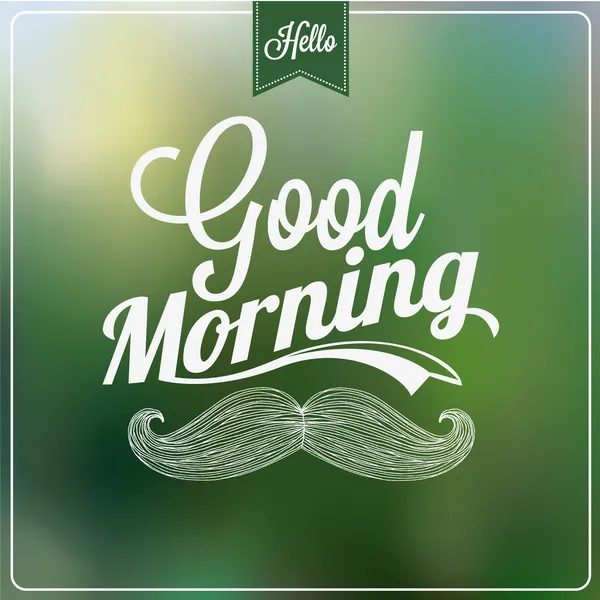 Good Morning Typographical Background — Stock Vector