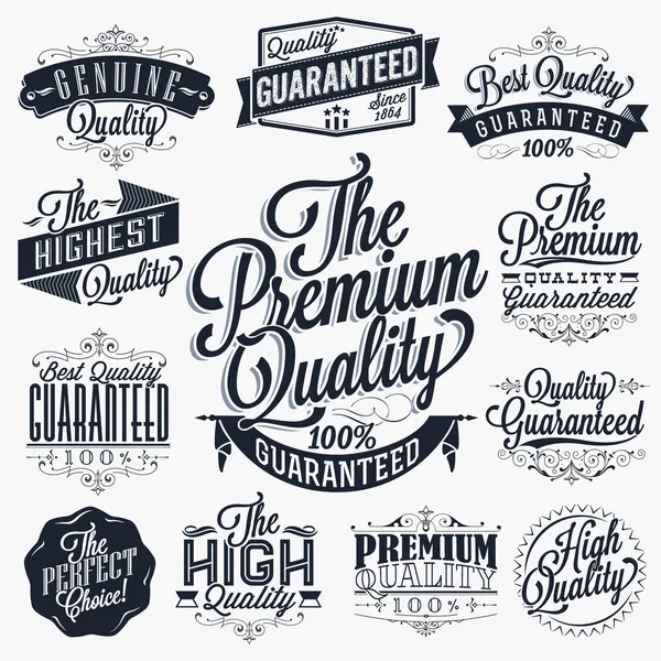 Vintage premium kwaliteit stickers — Stockvector