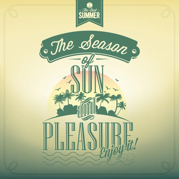 Temporada de sol y placer — Archivo Imágenes Vectoriales