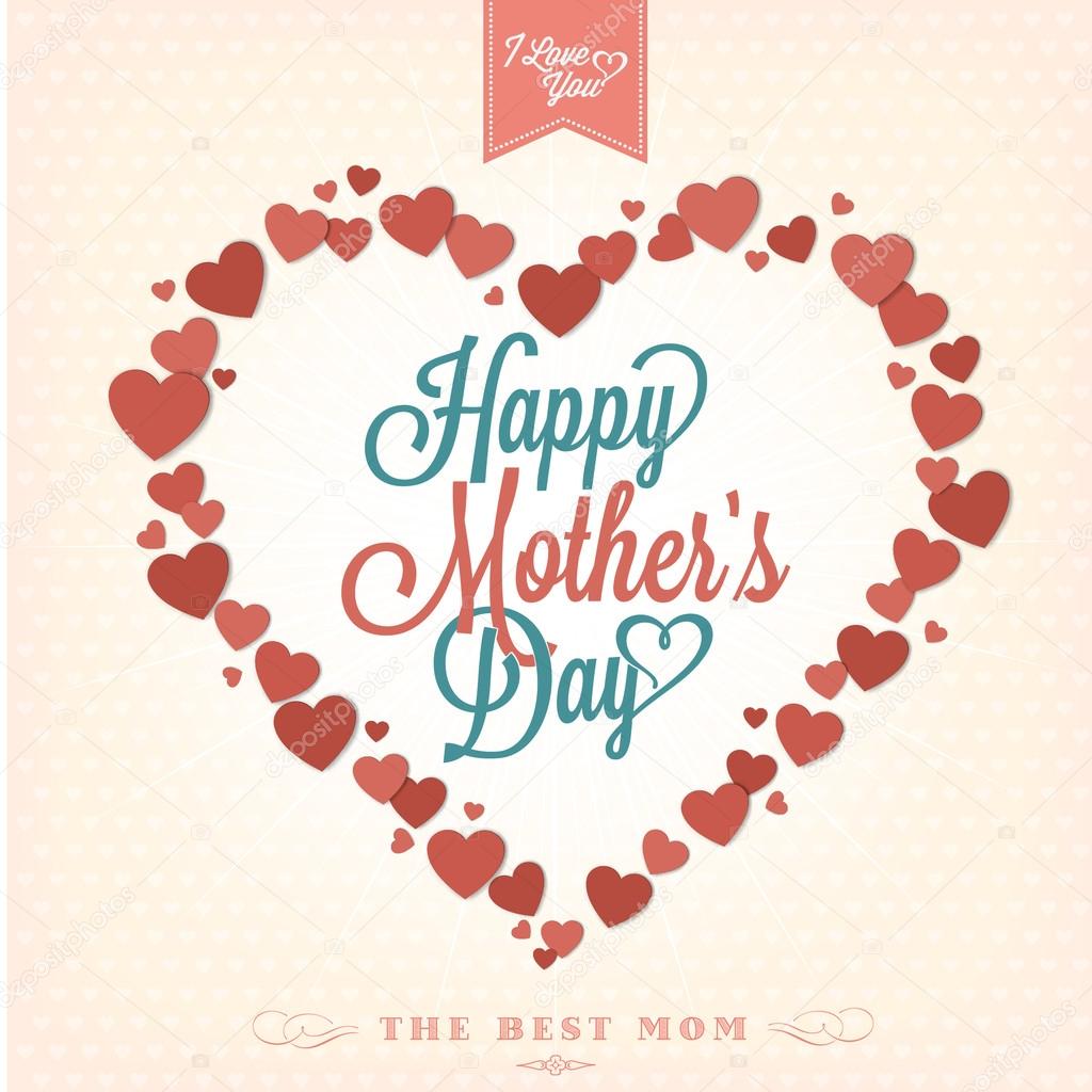 Vintage Happy Mothers's Day Background