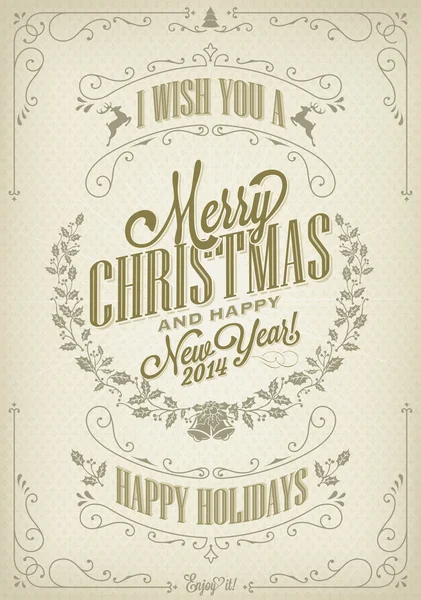 Vintage Noel ve yeni yıl arka plan