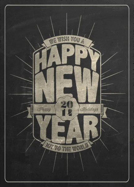 Vintage yeni yıl arka plan üzerinde yazı tahtası — Stok Vektör