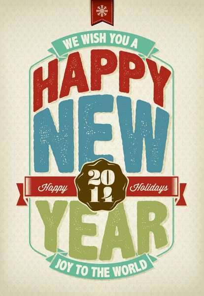 Vintage New Year Background — Stock Vector