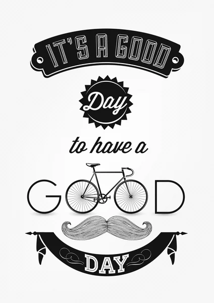 It's A Good Day Retro Illustration — Stock Vector