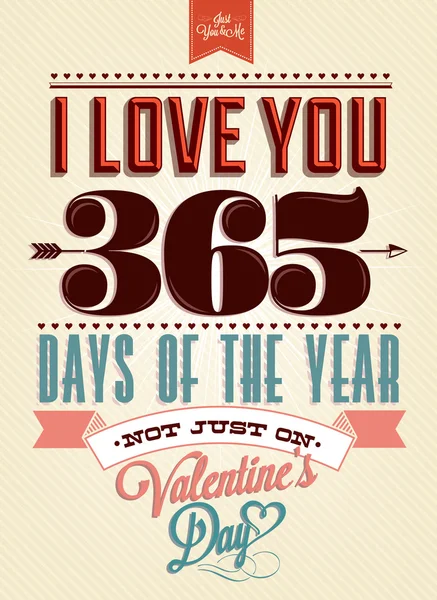 Buon San Valentino mano Lettering — Vettoriale Stock