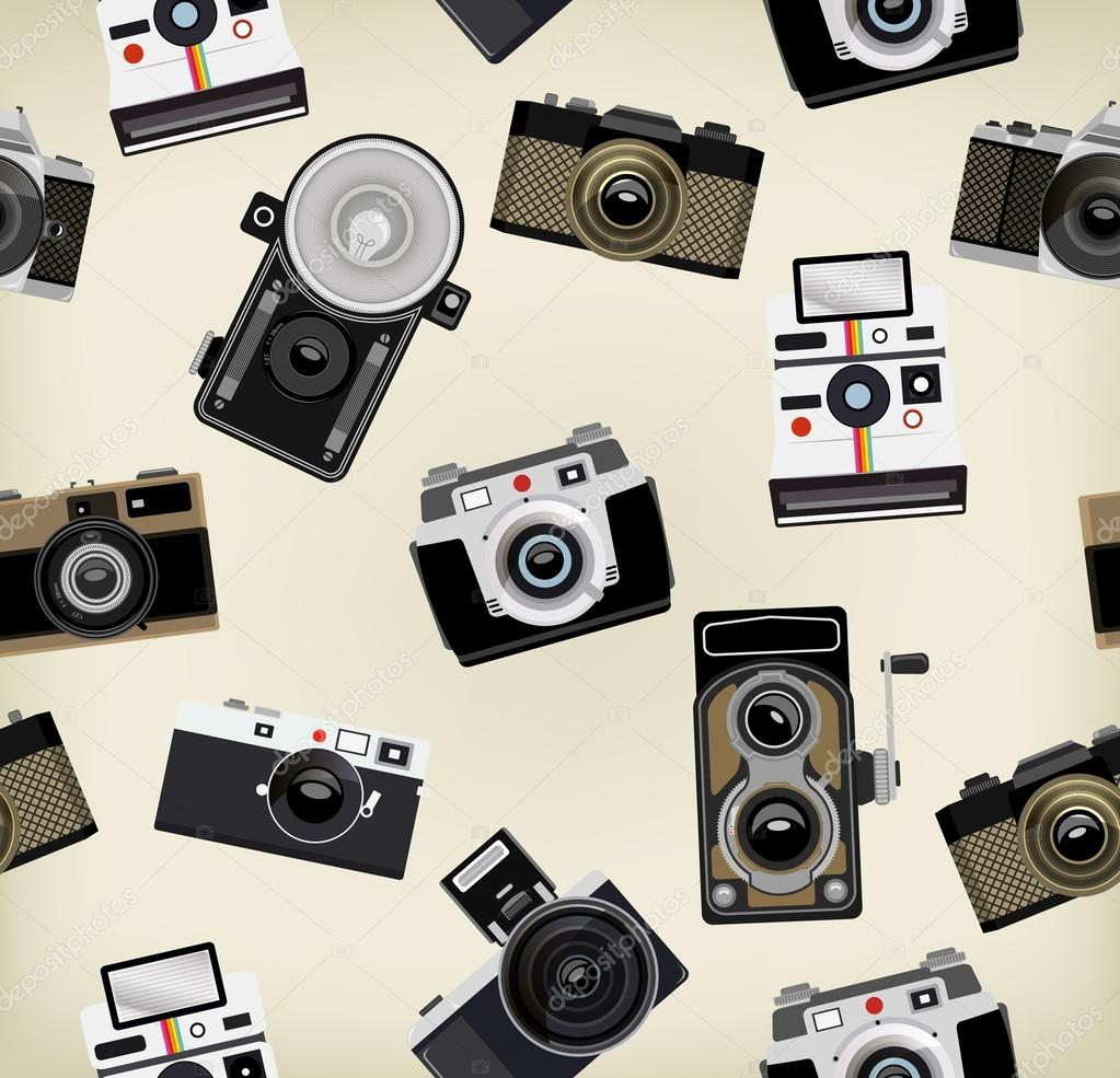 Set Of Vintage Cameras Background